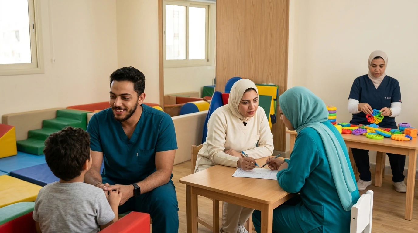 فريق BENE أثناء العمل مع الأطفال والأسر
